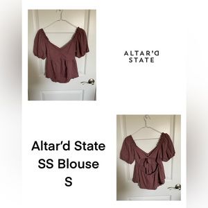 ALTAR’D STATE, SS BLOUSE, TIE OPEN BACK